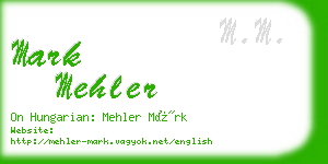 mark mehler business card